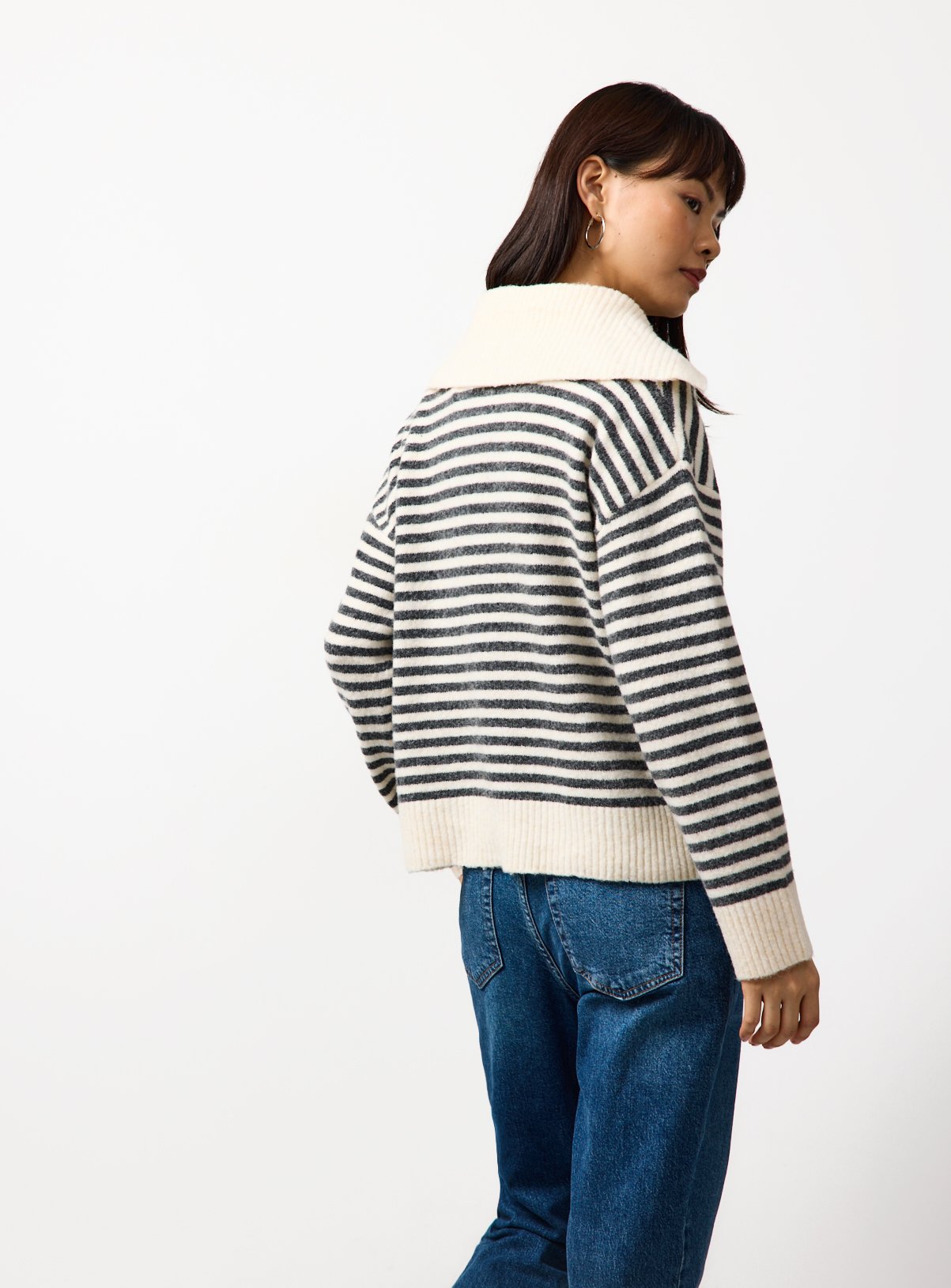 Mono Striped Sailor Collar Jumper 6 - Image 4 thumbnail